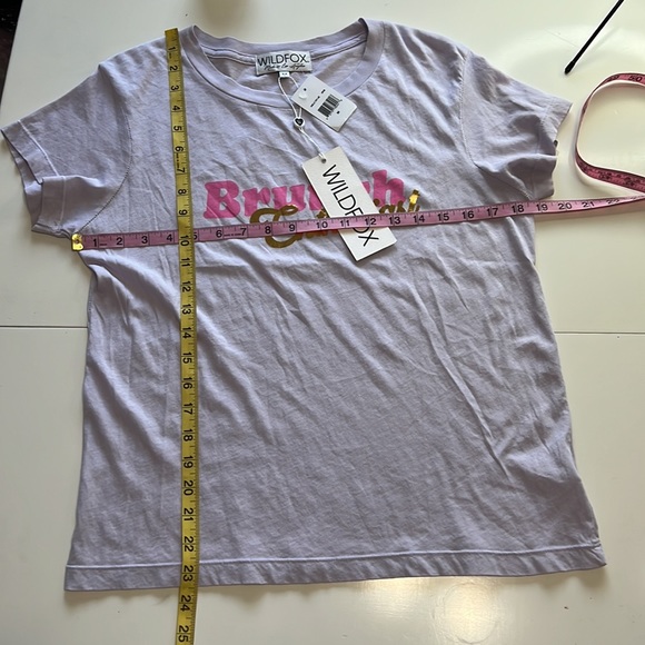 NWT $68 Wildfox “Brunch Enthusiast” Lavender Tee Size M and L - Picture 6 of 8